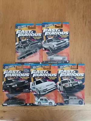 Buy HOT WHEELS Fast And Furious HW Decades Of Fast (FULL SET OF 5) • 24.99£