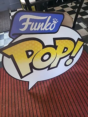 Buy Huge Funko Pop Display Logo Sign Metal Aluminium Wall Signage 90cm Easy To Hang • 95£