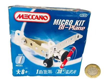 Buy Toy Meccano Micro Kit Bi Plane Boxed Construction Metal  New Sealed 1701C Ra • 12.79£