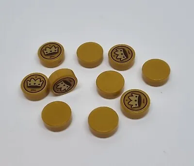 Buy LEGO Gold Crown Coin Medieval King / KNIGHT Castle TREASURE NEW X10 (L2) • 3.79£