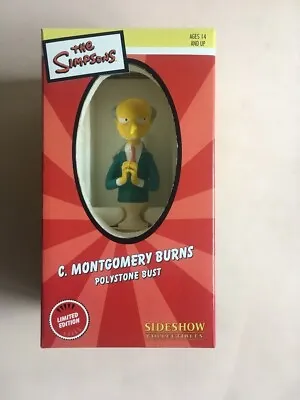 Buy THE SIMPSONS C. MONTGOMERY BURNS Polystone Bust SIDESHOW Collectibles • 48.68£