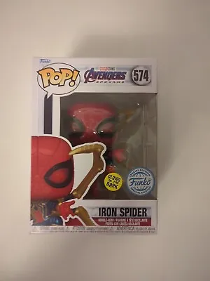 Buy BNIB Funko Marvel Avengers End Game Iron Spider 574 Glow In The Dark Exclusive • 14£