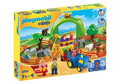 Buy Playmobil 6754 1.2.3 Large Zoo • 64.95£