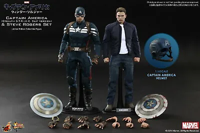 Buy Hot Toys 1/6 Captain America Winter Soldier Mms243 Steve Rogers 2pack Set Figure • 599.99£