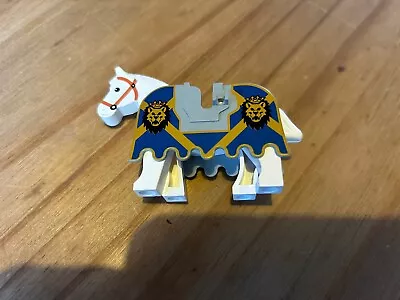 Buy LEGO - Castle Knights - 2490px4 - Horse Barding - Blue Gold Lions Head King Leo • 5£