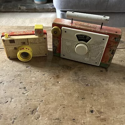 Buy Vintage Fisher Price   1960s 70s Picture Story Camera And Music Box Tv Radio • 20£