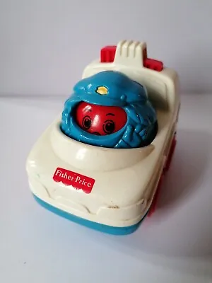 Buy Vintage 1995 Fisher Price Roll A Rounds Toy Police Car & Ball • 7£