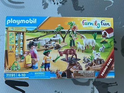 Buy Playmobil 71191 Family Fun Petting Zoo, Playset With Animals, Fun Imaginative • 9.99£
