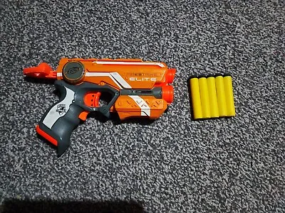 Buy Nerf N-Strike Elite Firestrike Pistol Blaster Gun Orange With 5 Bullets • 5.49£