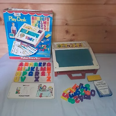 Buy Retro Vintage 1972 FisherPrice School Days Toy Play Desk Near Complete With Box • 24.99£