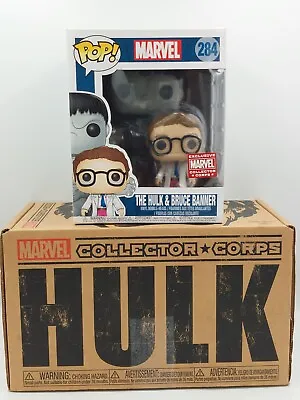 Buy Marvel Collector Corps Full Box Funko Pop 284 The Hulk And Bruce Banner Dec 2017 • 42£