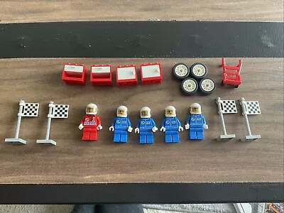 Buy Lego Minifigure Genuine City Octan Racing Driver & 4 Pit Crew & Accessories  • 7£