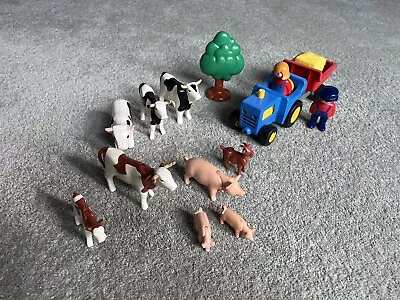 Buy Playmobil Farm Animals And Tractor Bundle • 9£