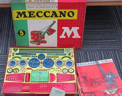 Buy Meccano - Light Red And Green Set 5 - 100% Complete, Box And Instructions • 39.99£
