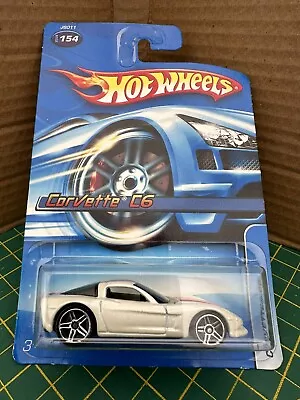 Buy Hot Wheels Corvette C6 Silver Long Card (2006) • 7.95£