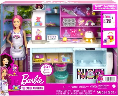 Buy Barbie Pink Hair Doll Bakery Edition Complete Playset With Decorations And Cakes • 35.87£