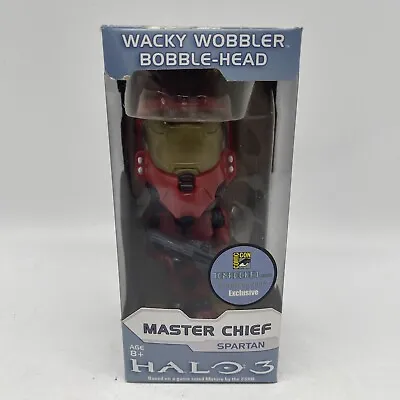 Buy Funko Wacky Wobbler 2008 SDCC Halo 3 Master Chief Spartan Red Bobble Head • 19.99£