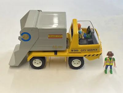 Buy Playmobil Garbage Truck Bin Lorry Yellow Vintage 1978 Geobra With Figures • 0.99£