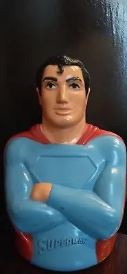 Buy Vintage 1974 Mego Superman 8  Plastic Super Saver Bank Collectible RARE DC Comic • 48.21£