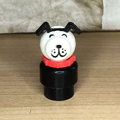 Buy Vintage Fisher Price Little People Dog Figure Black And White  • 7.99£