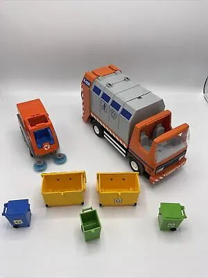 Buy Playmobil Recycling Garbage Lorry Truck Refuse Rubbish Bin Lorry Street Cleaner • 23.99£