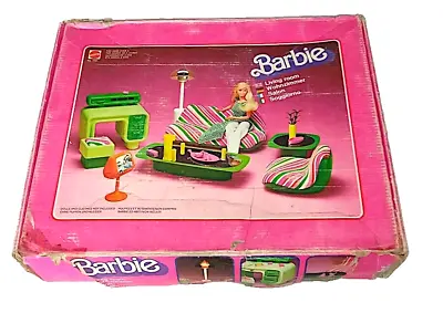 Buy 1977 Barbie Living Room - Mattress Living Room - Gorgeous Playset With Box Used • 104.07£