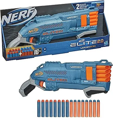 Buy Nerf Elite 2.0 Warden DB-8 Pump-Action Blaster & 16 Darts New Xmas Toy Gun 8+ • 29.99£