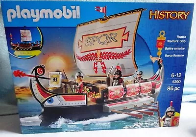 Buy Playmobil 5390 History  Roman Warriors' Ship, Floats On Water, Historic Toy BNIB • 46.99£