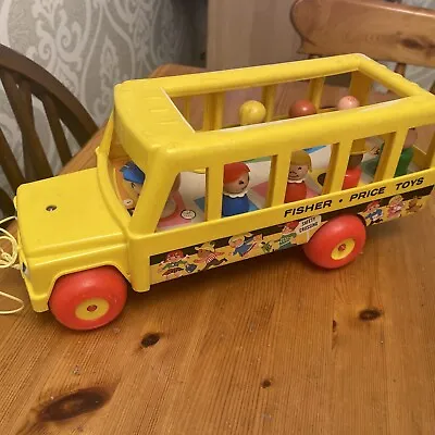Buy Fisher-Price Little People School Bus 192 Playset With 8 Figures 1965 • 11.50£