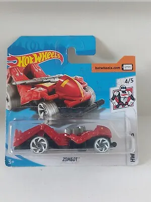 Buy Hot Wheels Diecast Treasure Hunt 2018 HW Robots 4/5 Zombot Car - Red • 8.65£