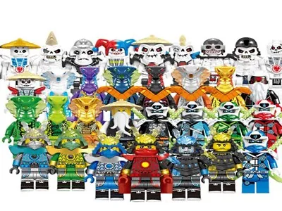 Buy Set Of 32 Pcs Ninjago Mini Figures Kai Jay Sensei Wu Master Building Blocks Toys • 16.99£
