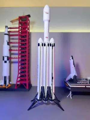 Buy Hot Toy 1:144 Spacex FH Falcon Heavy Rocket Model Set Movable Tripod 50cm/20inch • 101.99£
