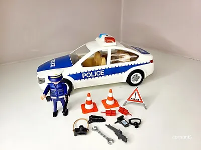 Buy Playmobil Police Patrol Car (3904) With Figure & Accessories Working Lights • 9.99£