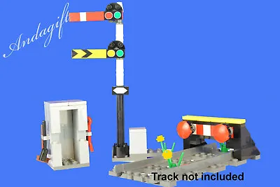 Buy LEGO Pieces Train Buffer End Track Semaphore Train Signal Fits RC Straight Track • 16.99£