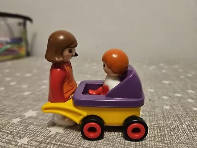 Buy Playmobil 123 Mum And Baby With Pram Pushchair Playset • 4£