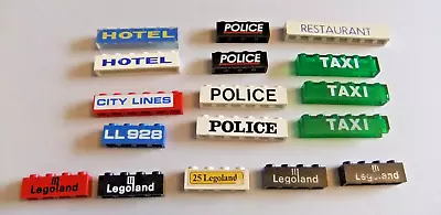 Buy Lego Vintage Printed Tiles,Police, Taxi , Legoland , LL928 , Classic  Job Lot • 1.99£