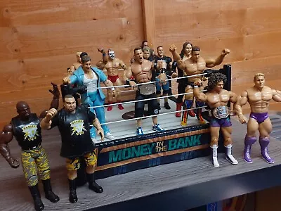 Buy WWE Bundle 2 Ring Plus Figures WWF Vintage Retro Jakks Hasbro • 40£