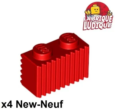 Buy LEGO 4x Brick Brick Modified 1x2 Grill Grill Red/Red 2877 NEW • 1.59£