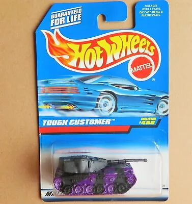 Buy Super-rare Hot Wheels 1997 Issue ' Tough Customer ' Battle Tank - Purple / Black • 8£