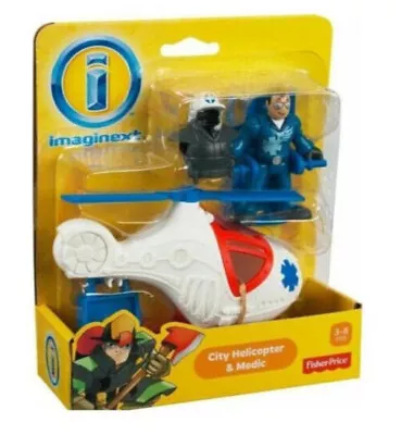 Buy Fisher-Price Imaginext CITY HELICOPTER & MEDIC Playset. New • 8.50£
