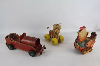 Buy Vintage Wooden Toys Triang Puff Puff Fisher Price Prancy Pony Chicken • 0.99£