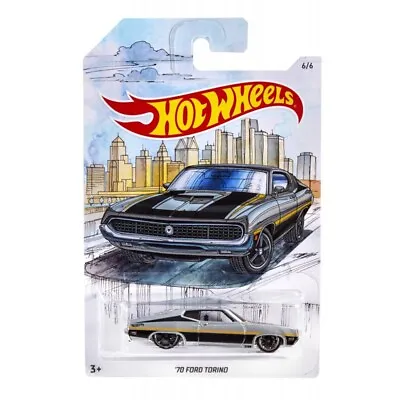 Buy Hot Wheels Detroit Muscle Cars '70 Ford Torino 6/6 Fyy14 • 5.95£