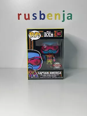 Buy Funko Pop! Marvel Blacklight Falcon Winter Soldier Captain America #987 • 10.99£