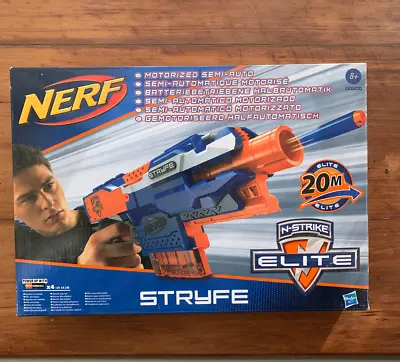Buy 2 X NERF N-Strike Elite Stryfe Blue/orange + Extra Darts • 23.99£