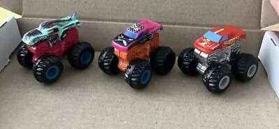Buy Hot Wheels Monster Truck Mini Bundle - Zombie Wrex, Podium Crasher Etc. 3 Trucks • 5£