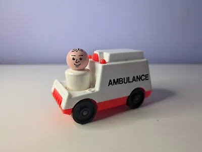 Buy Vintage 1970's Fisher Price Little People Ambulance With Doctor Figure • 5.95£