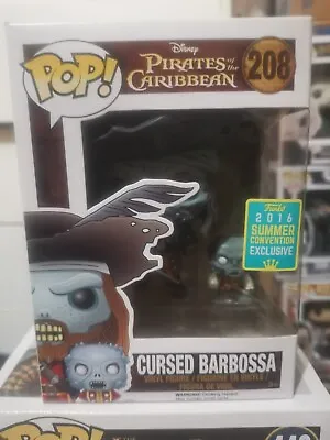 Buy Funko Pop! Disney Pirates Of The Caribbean 2016 SDCC Shared Cursed Barbossa #208 • 85£