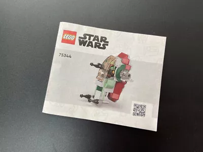 Buy INSTRUCTIONS ONLY For Set 75344 / Boba Fett's Starship Micro... - Lego Star Wars • 4.99£