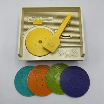 Buy Fisher Price Vintage Record Player With 4 Records • 6.50£