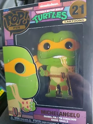 Buy Michelangelo Teenage Mutant Ninja Turtles Funko Pop Pin Uk Cartoons No 21 • 9.99£